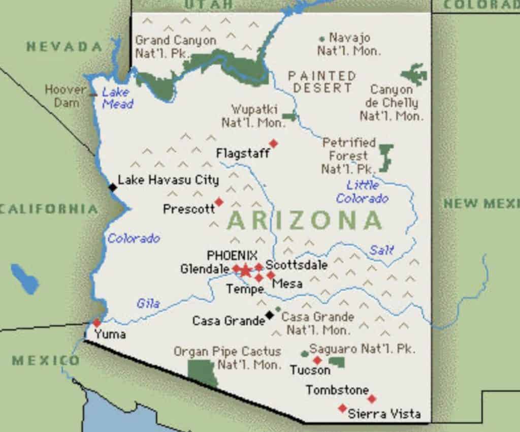 Map of Arizona